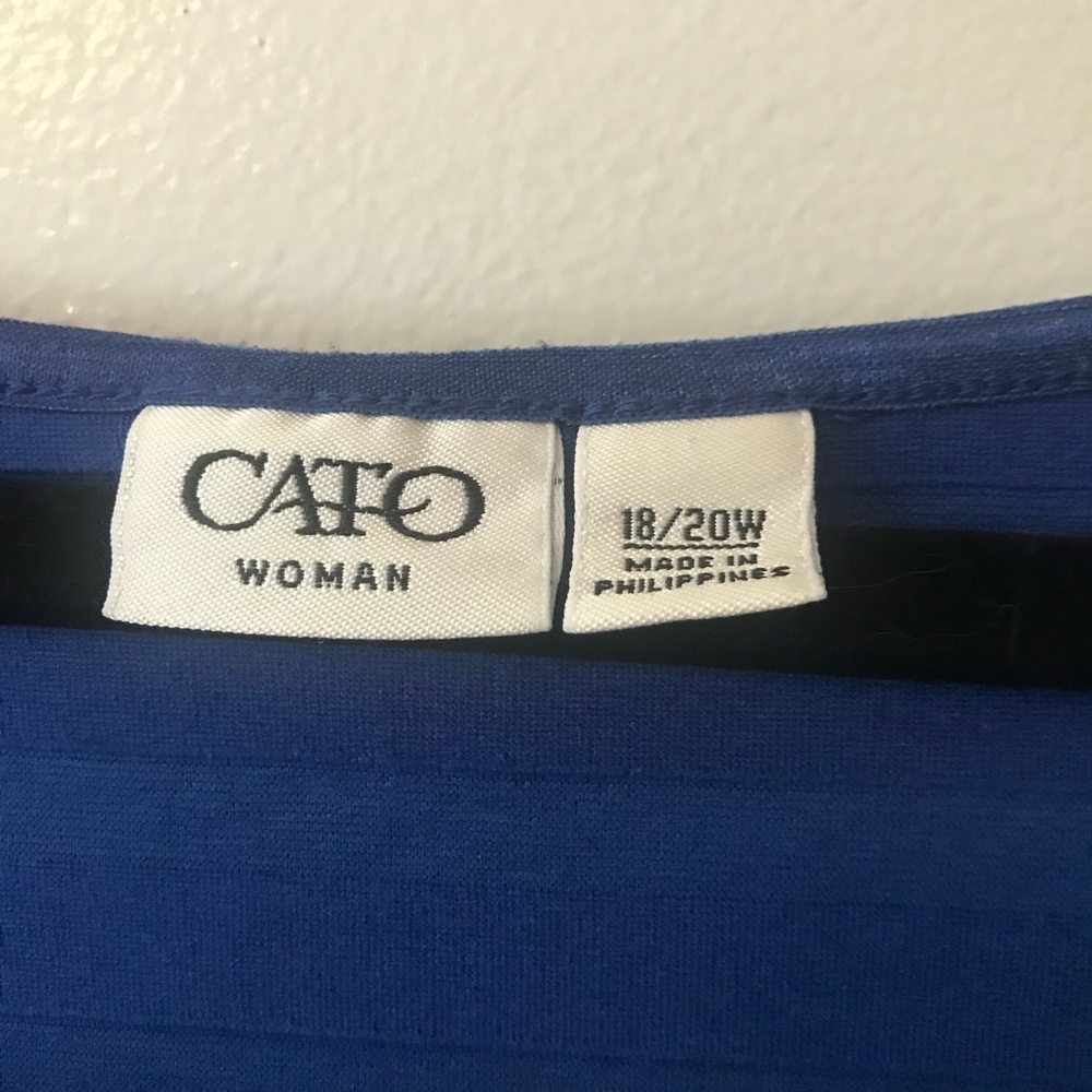 CATO Blue Ruffle Blouse - Picture 3 of 4